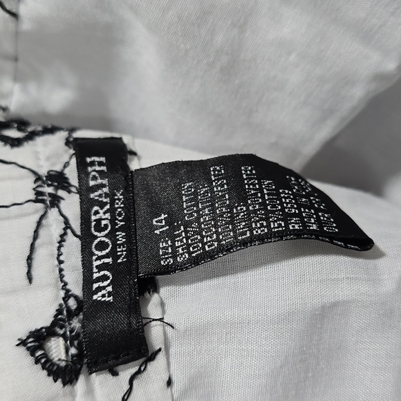 Autograph Black & White Floral Dress Size 14 - Picture 12 of 14